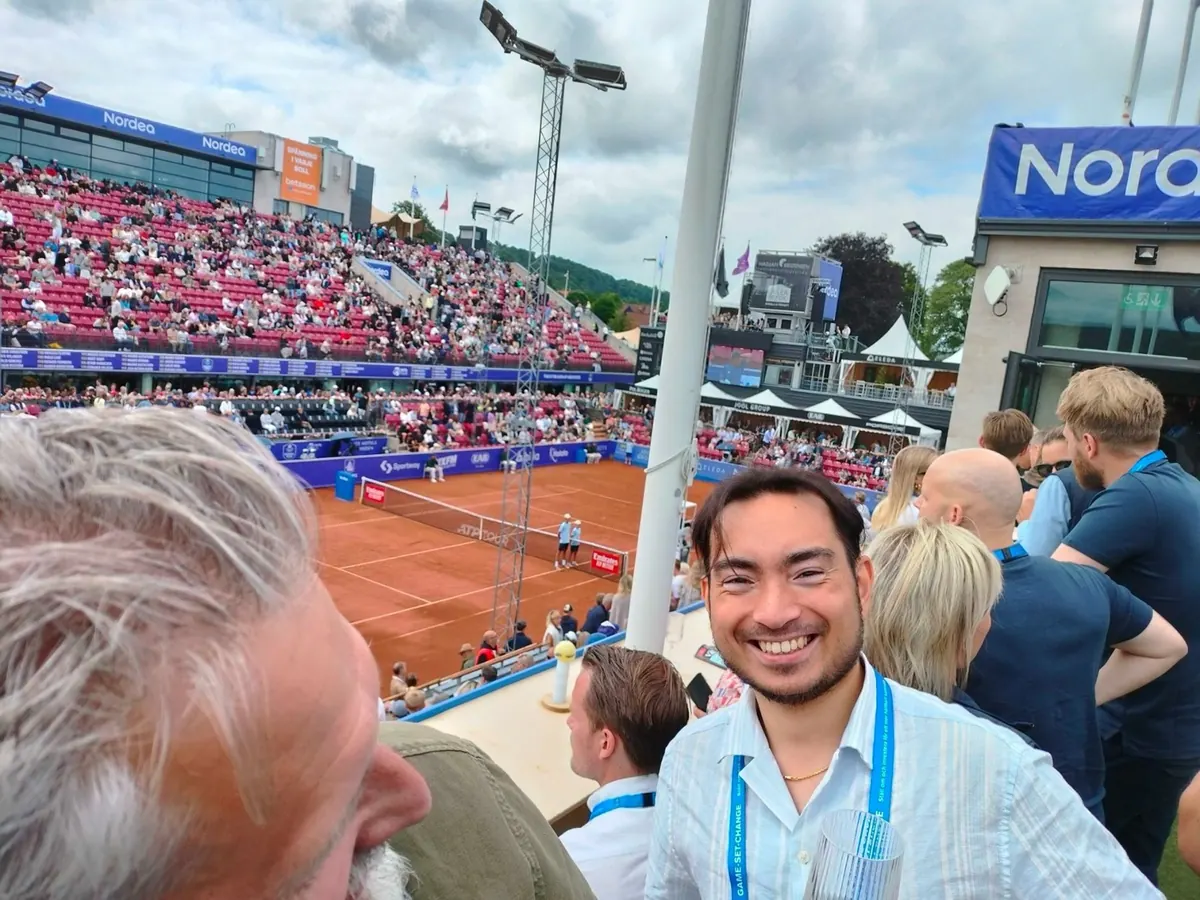 Fredric Lundberg at the tennis in Båstad