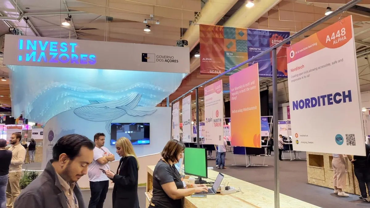 The Norditech stand in the Alpha programme at Web Summit in Lisbon