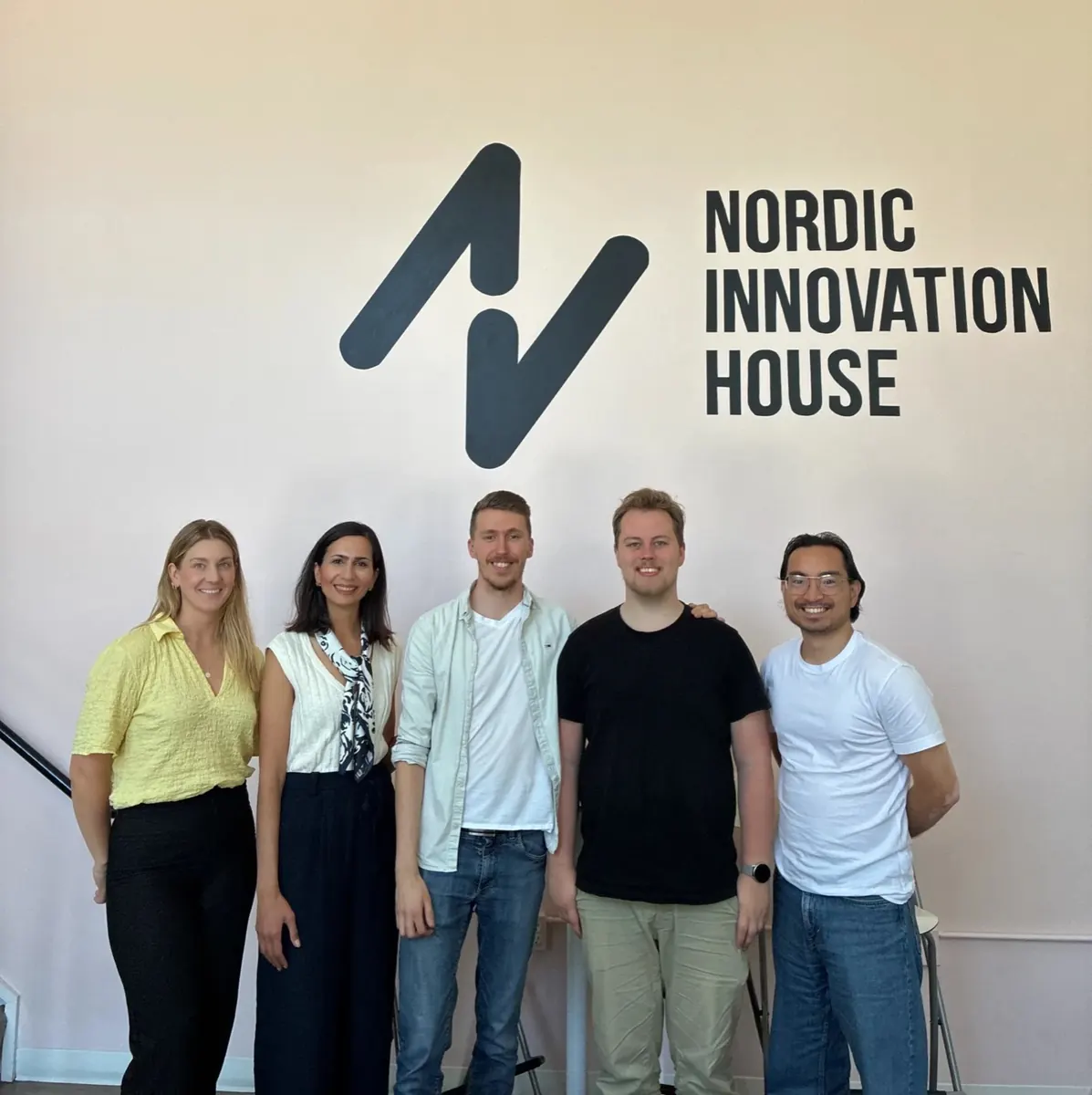 Fredric Lundberg with the team at Nordic Innovation House