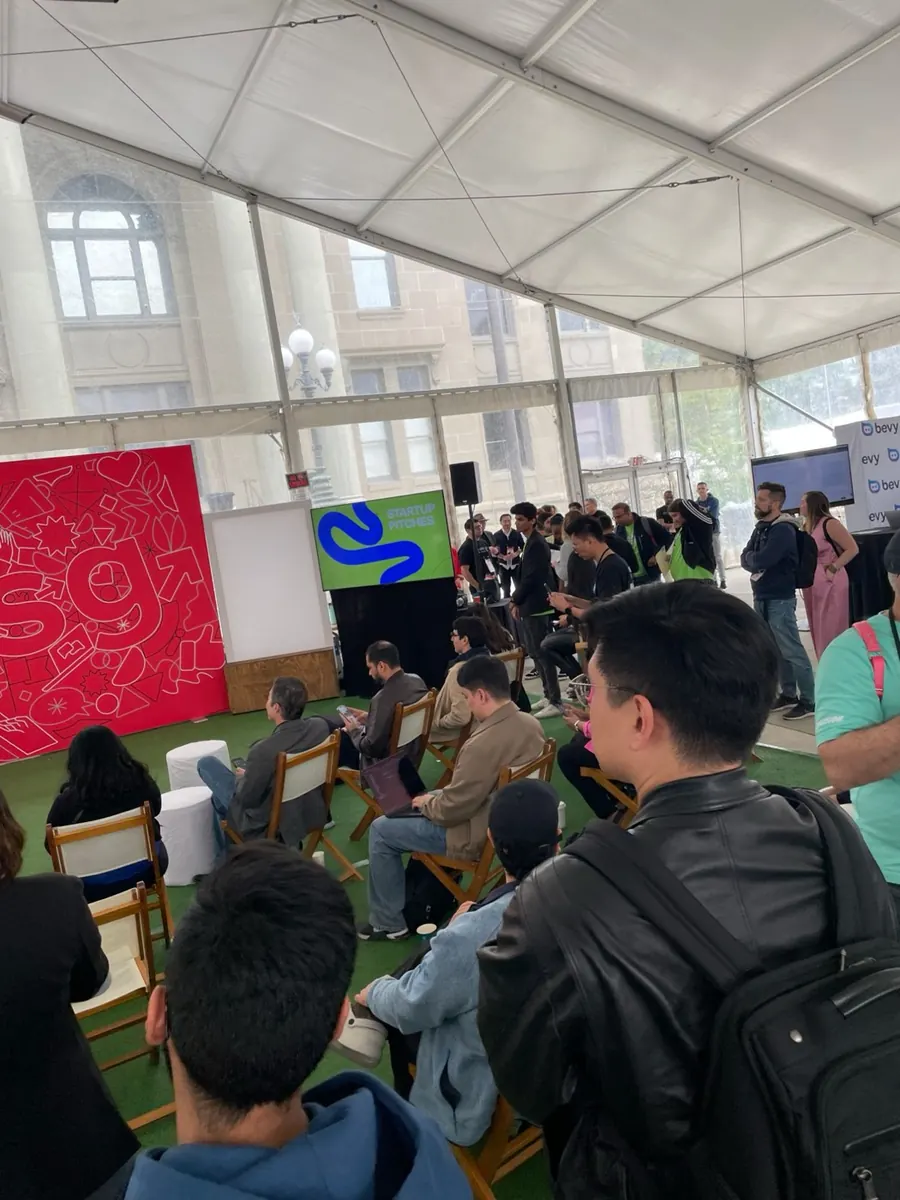 The audience at the Startup Grind startup pitches